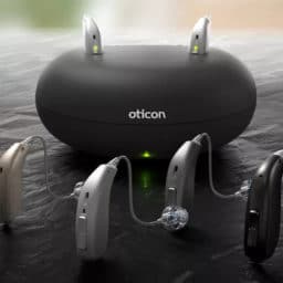 Oticon Hearing Aids and charging hub