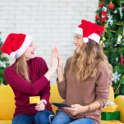 Pair interacts at holiday party