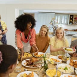 Crowded Thanksgiving get together